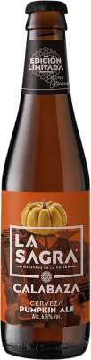 46,95 € Kostenloser Versand | 12 Einheiten Box Bier La Sagra Calabaza Canela Pumpkin Ale Spanien Drittel-Liter-Flasche 33 cl