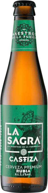 39,95 € 免费送货 | 盒装12个 啤酒 La Sagra Castiza Ale, Blonde — 淡色啤酒 西班牙 三分之一升瓶 33 cl