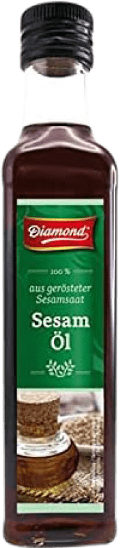 8,95 € Envio grátis | Óleo de Cozinha Diamond Sésamo Tostado México Garrafa Pequena 25 cl