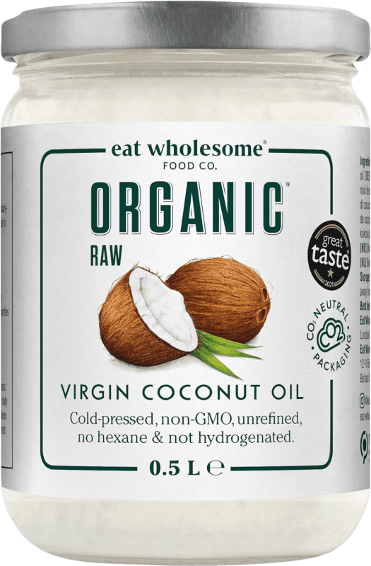 15,95 € Envoi gratuit | Huile Végétale Eat Wholesome Vierge Royaume-Uni Organic — Biologique Bouteille Medium 50 cl Coconut — Noix de Coco