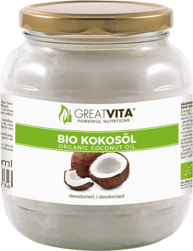 13,95 € Envío gratis | Aceite Vegetal Great Vita MeaVita Filipinas 1 L Coco