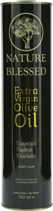16,95 € Envio grátis | Azeite de Oliva Nature Blessed AOVE Virgem Extra Grécia Lata Especial 75 cl