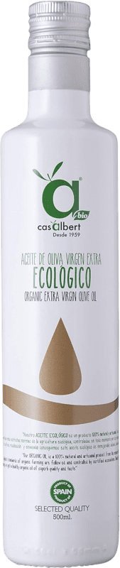 14,95 € Envío gratis | Aceite de Oliva Albert Casalbert Virgen Extra Artesanal Ecológico España Botella Medium 50 cl