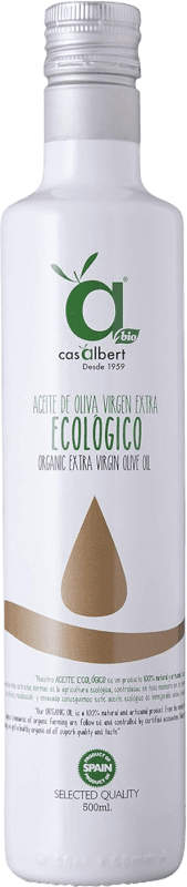 9,95 € Envio grátis | Azeite de Oliva Albert Casalbert Artesanal, AOVE Virgem Extra Espanha Eco — Biológico Garrafa Medium 50 cl