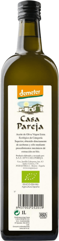 43,95 € Free Shipping | Olive Oil Casa Pareja Demeter EVOO Extra Virgin Region of Murcia Spain Bio — Organic 1 L