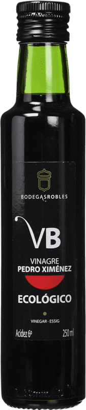 88,95 € Kostenloser Versand | 12 Einheiten Box Essig Robles Balsámico Ecológico Eiche Spanien Pedro Ximénez Kleine Flasche 25 cl