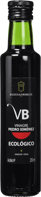 89,95 € Бесплатная доставка | Коробка из 12 единиц Уксус Robles Balsámico Ecológico Дуб Испания Pedro Ximénez Eco Эко Био Органический Маленькая бутылка 25 cl