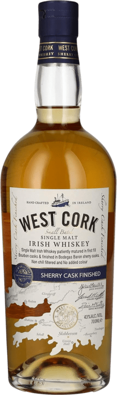 48,95 € Free Shipping | Single Malt Whisky West Cork Sherry Cask Finished Ireland Bottle 70 cl
