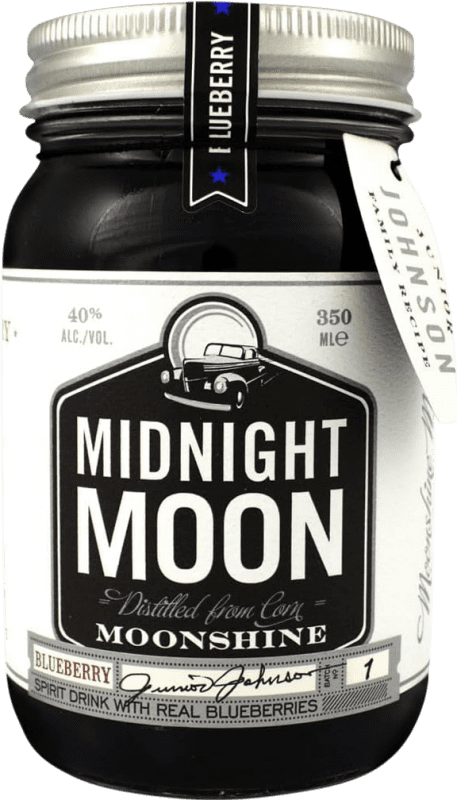 22,95 € Kostenloser Versand | Liköre Midnight Moon Moonshine Blueberry Vereinigte Staaten Drittel-Liter-Flasche 35 cl