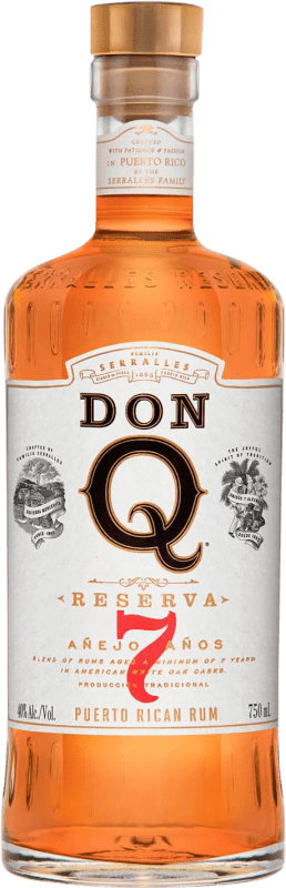 74,95 € Free Shipping | Rum Seralles Don Q Reserve Puerto Rico 7 Years Bottle 70 cl