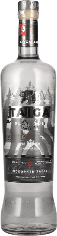 27,95 € Envío gratis | Vodka Taiga Shtof Platinum Rusia Botella 70 cl