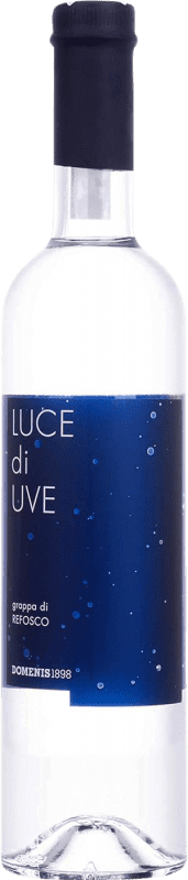 28,95 € Envio grátis | Aguardente Grappa Domenis 1898 Luce di Uvedi Itália Refosco Garrafa Medium 50 cl