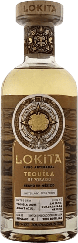 116,95 € Envío gratis | Tequila Lokita Azul Reposado México Botella 70 cl