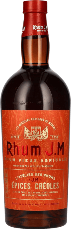 66,95 € 免费送货 | 朗姆酒 Rhumerie JM Épices Créoles Agricole 荷属安的列斯 瓶子 70 cl