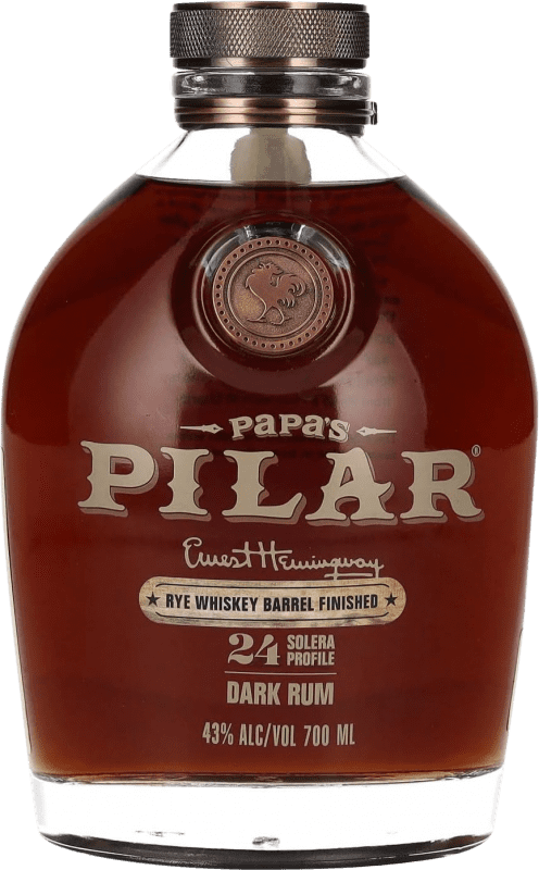 122,95 € Бесплатная доставка | Ром Papa's Pilar Solera Profile Dark Rye Whiskey Barrel Limited Release Соединенные Штаты 24 Лет бутылка 70 cl