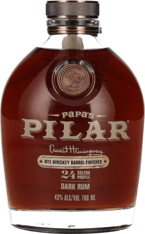 107,95 € Envio grátis | Rum Papa's Pilar Solera Profile Dark Rye Whiskey Barrel Limited Release Estados Unidos 24 Anos Garrafa 70 cl