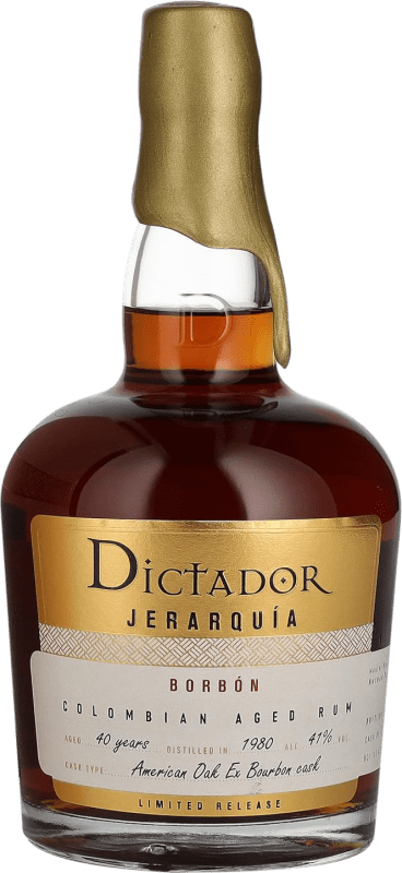 753,95 € Envío gratis | Ron Dictador Jerarquía Borbón Colombia 40 Años Botella 70 cl