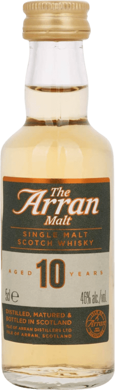 16,95 € Envío gratis | Whisky Single Malt Isle Of Arran Reino Unido 10 Años Botellín Miniatura 5 cl