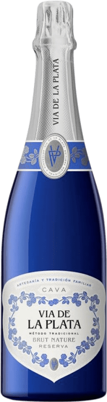 19,95 € 免费送货 | 白起泡酒 Vía de la Plata Coupage Brut Nature 预订 I.G.P. Vino de la Tierra de Extremadura 埃斯特雷马杜拉 西班牙 Macabeo, Chardonnay, Parellada 瓶子 75 cl