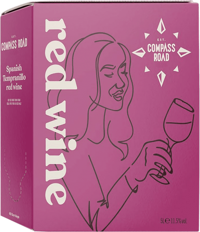 21,95 € Kostenloser Versand | Rotwein Compass Road Spanien Tempranillo Bag in Box 5 L