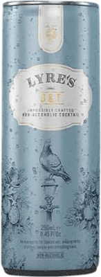 78,95 € 免费送货 | 盒装24个 利口酒 Lyre's G&T 荷兰 小瓶 25 cl 不含酒精