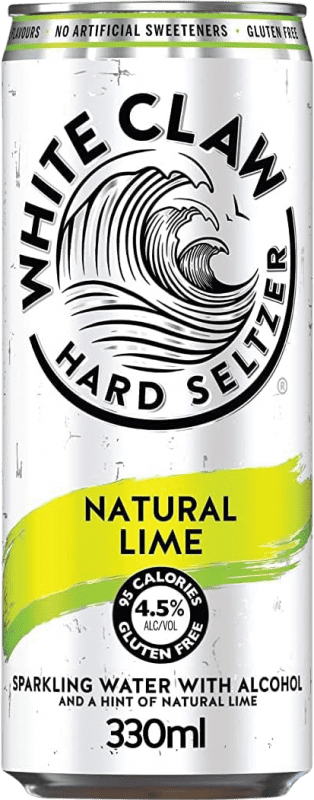 46,95 € Envío gratis | Caja de 12 unidades Refrescos y Mixers White Claw Hard Seltzer Redi Lima Estados Unidos Botellín Tercio 33 cl