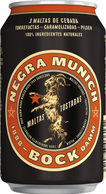 49,95 € 免费送货 | 盒装24个 啤酒 Estrella Damm Munich Bock 原创, Tostada — 琥珀色啤酒 德国 罐 33 cl Malta — 马耳他