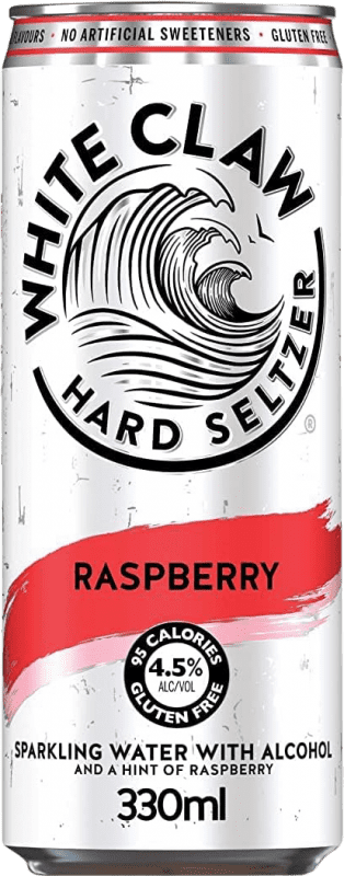 36,95 € 免费送货 | 盒装12个 调和剂 Mixer White Claw Hard Seltzer 美国 罐 33 cl Raspberry — 覆盆子