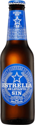 24,95 € Envoi gratuit | Boîte de 24 unités Bière Estrella de Levante Espagne Petite Bouteille 25 cl Sans Alcool