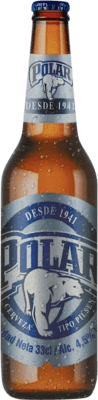 39,95 € Kostenloser Versand | 12 Einheiten Box Bier Polar. Pilsen Spanien Drittel-Liter-Flasche 33 cl