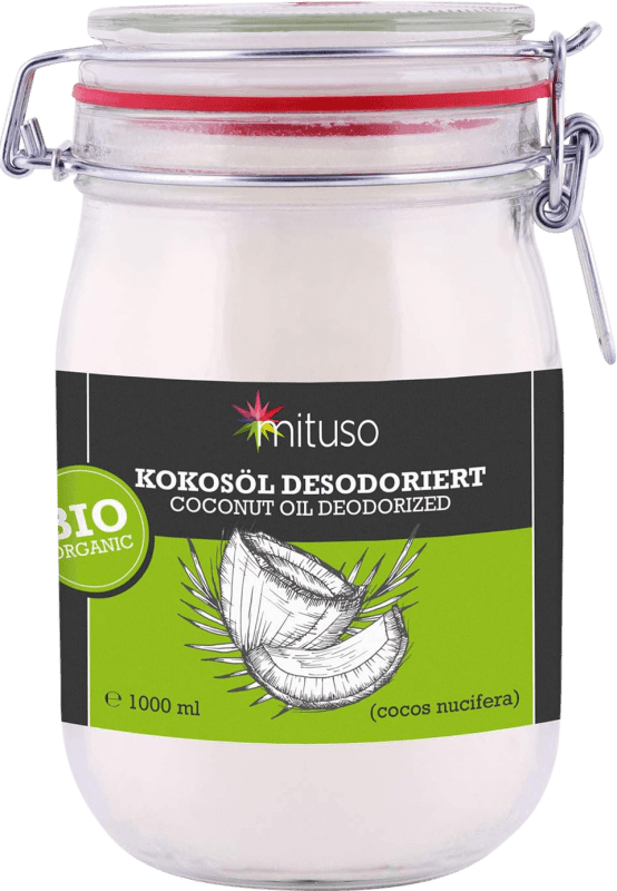 16,95 € Envio grátis | Óleo Vegetal Mituso Sri Lanka Organic — Bio 1 L Coco