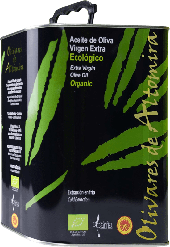 93,95 € Spedizione Gratuita | Olio d'Oliva Olivares de Altomira EVO Extra Vergine Spagna Tempranillo Eco — Biologico Lattina Speciale 3 L
