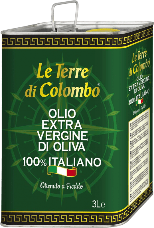 41,95 € Envío gratis | Aceite de Oliva Le Terre di Colombo Virgen Extra Italia Lata Especial 3 L