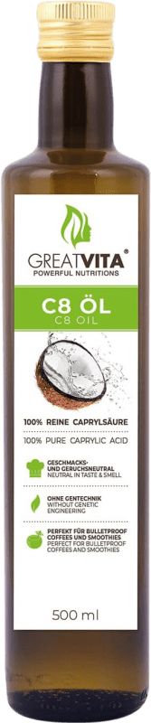 46,95 € 免费送货 | 植物油 Mea Vita MCT C8 德国 中瓶装 50 cl Coco — 椰子