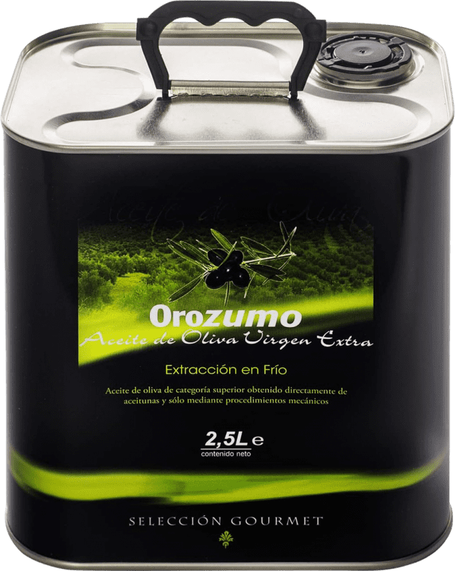 48,95 € Spedizione Gratuita | Olio d'Oliva Orozumo Virgen Extra Arbequina Picual Andalusia Spagna Picual, Arbequina Lattina Speciale 2,5 L