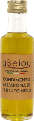 17,95 € Envío gratis | Aceite de Oliva ‎aBeiou Virgen Extra Trufa Negra Artesano Italia Botellín Miniatura 10 cl