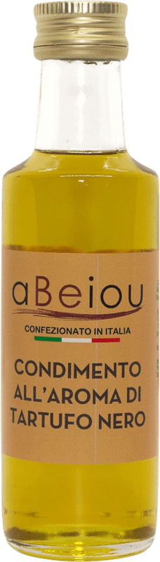 17,95 € Envío gratis | Aceite de Oliva ‎aBeiou Virgen Extra Trufa Negra Artesano Italia Botellín Miniatura 10 cl