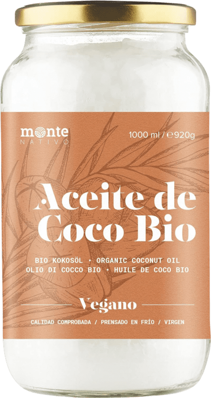 29,95 € Envio grátis | Óleo Vegetal Monte Virgem, Premium Sri Lanka Organic — Bio 1 L Coco