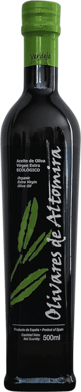 21,95 € Envío gratis | Aceite de Oliva Olivares de Altomira Virgen Extra Ecológico España Tempranillo Botella Medium 50 cl