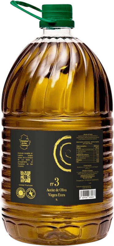 97,95 € Envío gratis | Aceite de Oliva Los Caracoles Virgen Extra España Cornicabra Garrafa 5 L