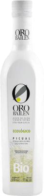 24,95 € Envío gratis | Aceite de Oliva Oro Bailén Virgen Extra Ecológico España Picual Botella Medium 50 cl