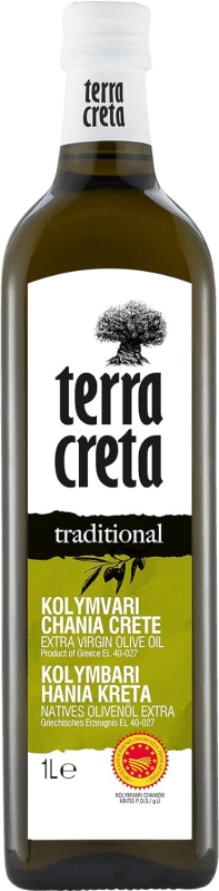 53,95 € Envío gratis | Aceite de Oliva Terra Creta Kolymvari Extra Grecia Botella 1 L