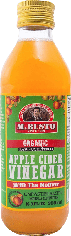 9,95 € Spedizione Gratuita | Aceto M. Busto Sin Filtrar — Non Filtrato Spagna Eco — Biologico Bottiglia Medium 50 cl Manzana — Mela, Cider — Sidro