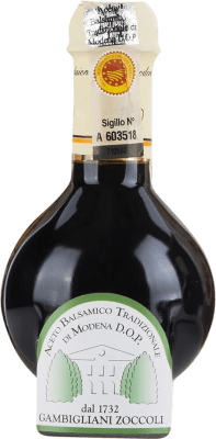 66,95 € Envio grátis | Vinagre Gambigliani Zoccoli Balsamico D.O.C. Modena Itália 12 Anos Garrafa Miniatura 10 cl