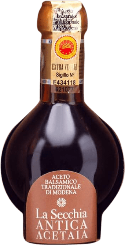 158,95 € Бесплатная доставка | Уксус La Secchia Balsamico — Бальзамический Extra Viejo — Экстра Старый D.O.C. Modena Италия 25 Лет Мини-бутылка 10 cl