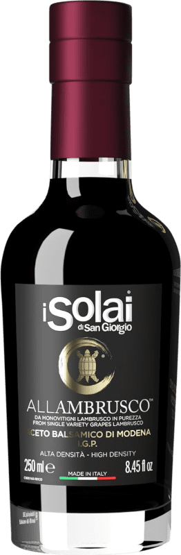 42,95 € Spedizione Gratuita | Aceto I Solai di San Giorgio Allambrusco Balsamico D.O.C. Modena Italia Lambrusco Piccola Bottiglia 25 cl