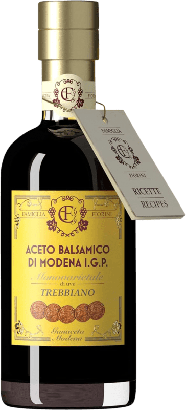 59,95 € Бесплатная доставка | Уксус Cazzola Fiorini Famiglia Fiorini Balsamico D.O.C. Modena Италия Trebbiano Маленькая бутылка 25 cl