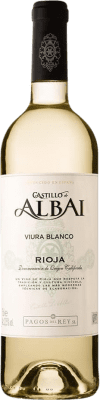 6,95 € Spedizione Gratuita | Vino Bianco Pagos del Rey Castillo de Albai Giovane Spagna Viura 75 cl