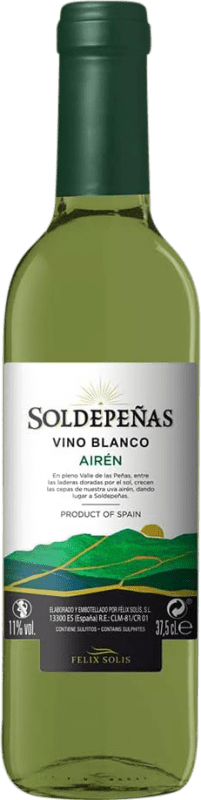 2,95 € Spedizione Gratuita | Vino Bianco Félix Solís Castillo de Soldepeñas I.G.P. Vino de la Tierra de Castilla Castilla-La Mancha Spagna Airén 75 cl