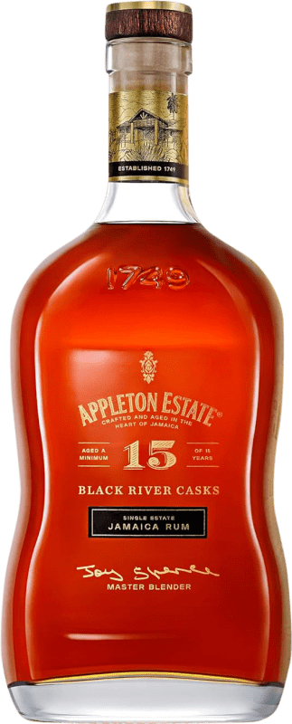 97,95 € 免费送货 | 朗姆酒 Appleton Estate Black River Casks Jamaica 牙买加 15 岁 瓶子 70 cl